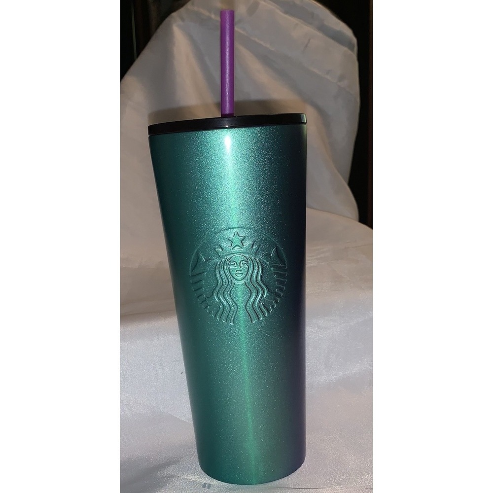 Starbucks Ombre Tumbler 24oz/710ml Green Blue Summer 2020 Stainless Steel